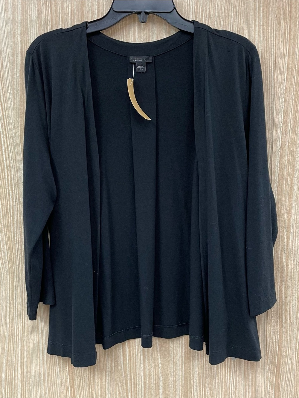 J. Jill black knit open cardigan size LP